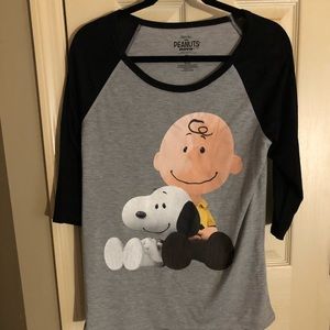 Snoopy and Charlie Brown Tee NWOT